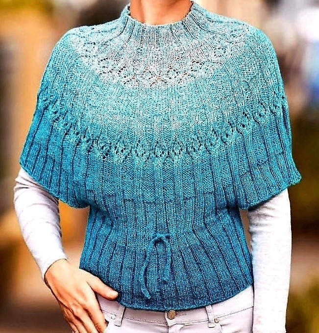 Пончо «Poncho Pulli Queen» спицами Пончо «Poncho Pulli Queen» спицами