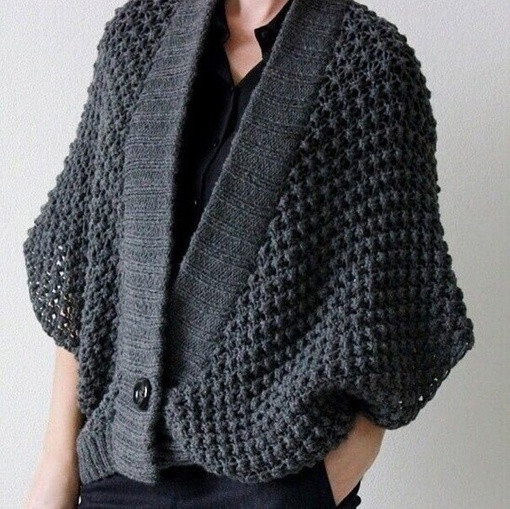 Жакет-пончо спицами Жакет-пончо спицами