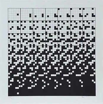Схема пиксельного жаккарда спицами