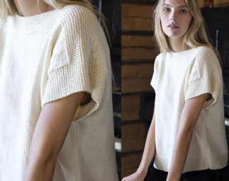 Простой топик спицами для начинающих