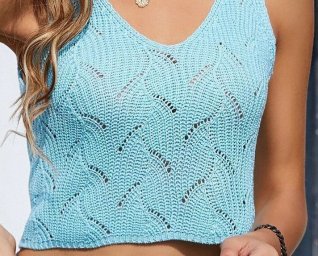 Узор для летнего топа спицами