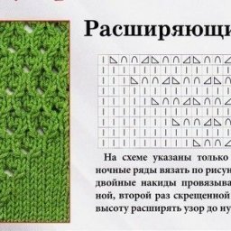 Классный узор "Расширяющийся ажур"