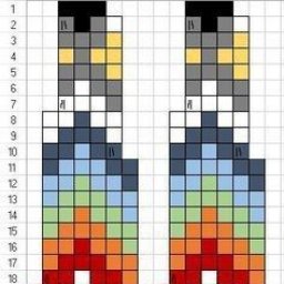 Схемы для вязания круглой кокетки в технике жаккарда