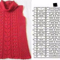 Узор для безрукавки, вяжем крючком