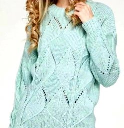 Узор с крупными листиками для джемпера