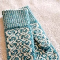 Варежки в бирюзой расцветке