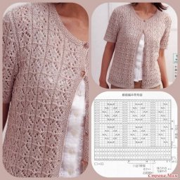 Ажурный узор спицами