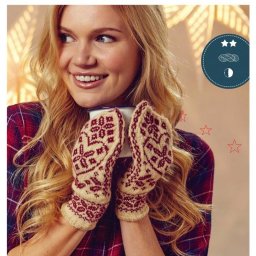 Красивые варежки с жаккардом, вяжем спицами