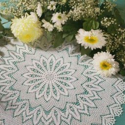 Круглая салфетка крючком