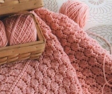 Ажурный плед спицами Ажурный плед спицами