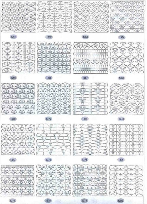 Подборка узоров крючком