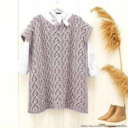 Чудесное пончо спицами