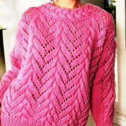 Теплый розовый свитеров