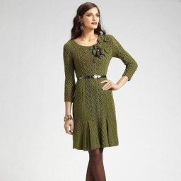 Вяжем теплое платье