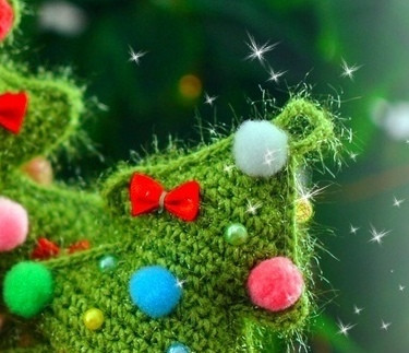 Маленькие ёлочки крючком