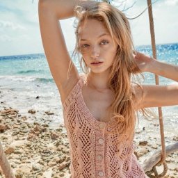 Ажурный летний топ спицами