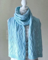 Ажурный палантин спицами