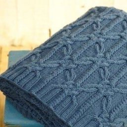 Плед спицами