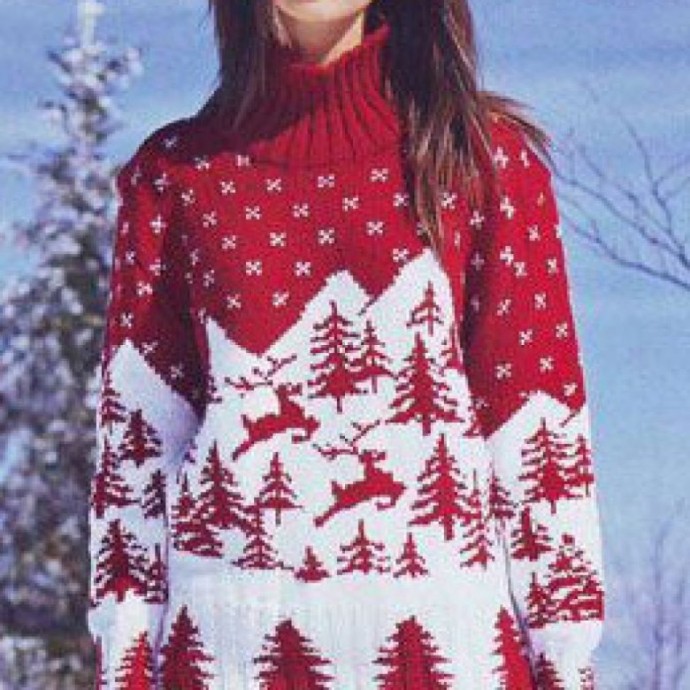 Зимний свитер для девочки