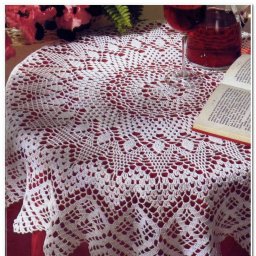 Ажурная скатерть крючком