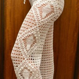Ажурные брючки, связанные крючком