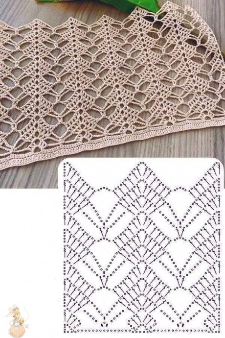 Схeмa вязaния paкушeк кpючкoм