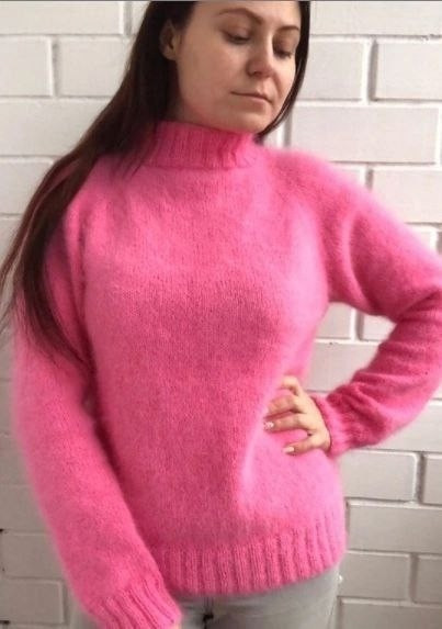 Свитер регланом сверху