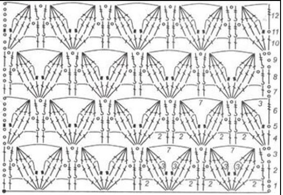 Схема для вязания пуловера
