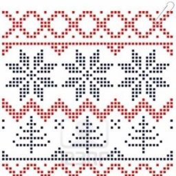 Схемы оленей для вязания жаккарда