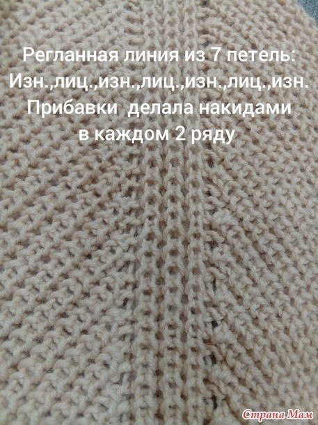 Свитер женский спицами. Реглан сверху Свитер женский спицами. Реглан сверху