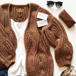 Идея для стильного вязаного кардигана