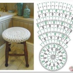 Идея для вязаной сидушки