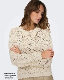 Узор спицами, актуально для свитера/пуловера/джемпера