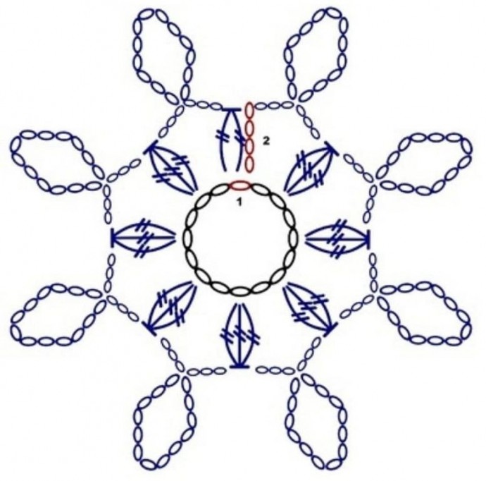 Красивый мотив крючком 4