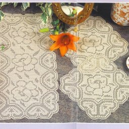 Нежные салфетки в филейной технике