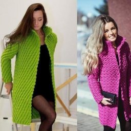 Пальто крючком - осень может быть стильной!