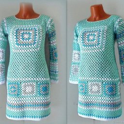 Простое платье, связанное крючком