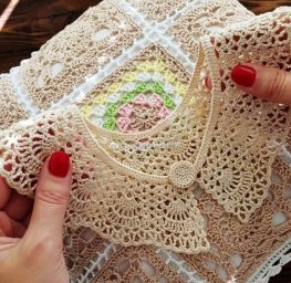 Ажурный воротник крючком