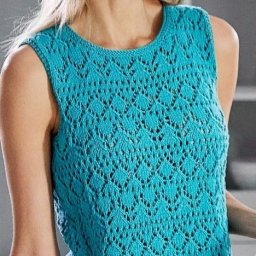 Ажурный топ спицами и крючком