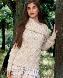 Джемпер со съёмным объёмным воротником-снудом