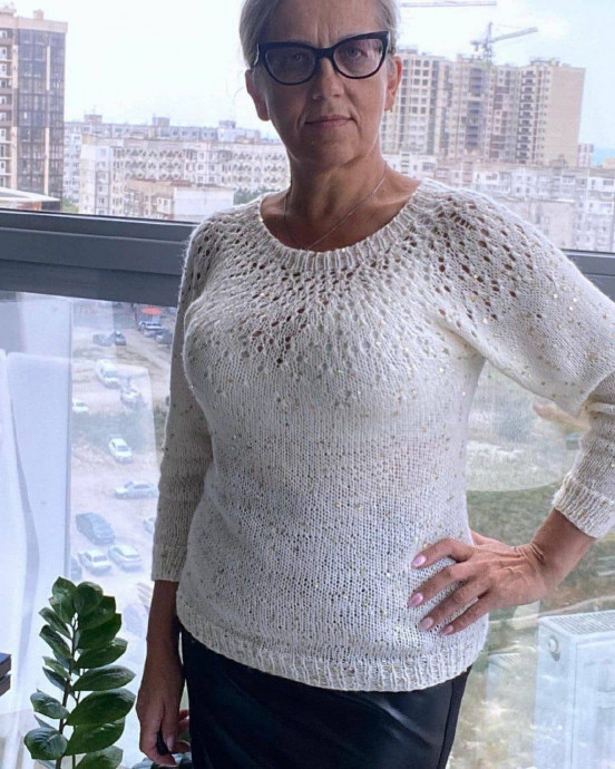 Джемпер из Alize Angora gold pullu Джемпер из Alize Angora gold pullu
