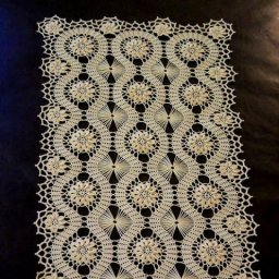 Салфетка в технике брюггского кружева