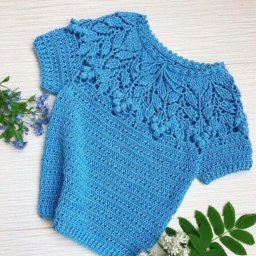 Схема нежной ажурной кокетки крючком