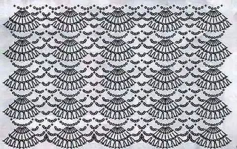 Схемы для вязания подола платьев