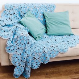 Вяжем крючком плед из мотивов. Схема вязания