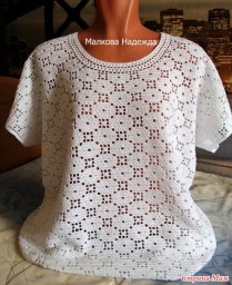 Топ крючком в филейной технике