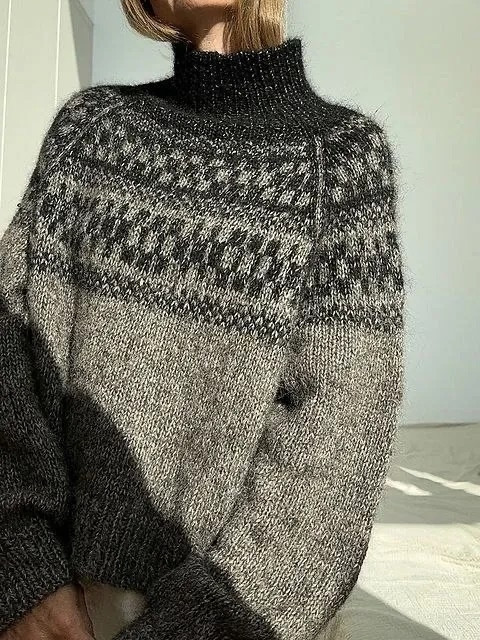 Джемпер жаккардовым узором. Дизайн JOHA LOOP SWEATER