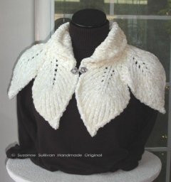 Шарф-воротник листочками