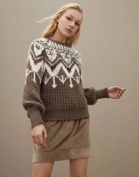 Жаккардовый джемпер и безрукавка спицами