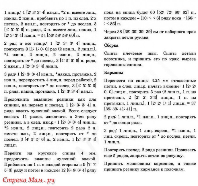 Интересный кардиган спицами